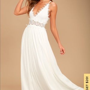 This is Love White Lace Maxi Dress.